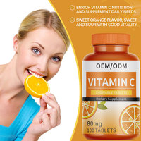 Comprimés de vitamine C naturelle personnalisés de haute qualité comprimés à mâcher de vitamine C pour les suppléments de rappel immunitaire