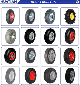 Ruedas neumáticas de repuesto de <span class=keywords><strong>Dolly</strong></span> de dos ruedas, ruedas de goma rellenas de aire para almacén de camiones de mano y carro de taller - Product Image 4