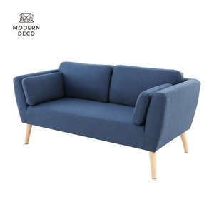 Blu in tessuto 2 posti moderno nordic stile scandinavo divano divano per lo <span class=keywords><strong>studio</strong></span> appartamento composto da soggiorno mobili - Product Image 2