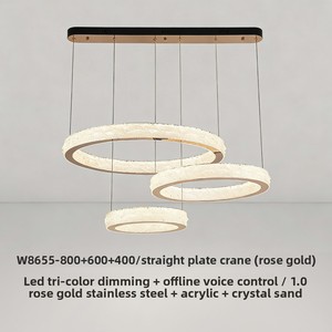 Nordic Invisible Fan <strong>Light</strong> Luxury Integrated Ceiling Fan <strong>Light</strong> Dining Room Bedroom Eye protection Lighting <strong>Fixture</strong> - Product Image 6