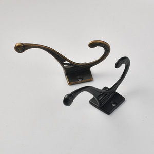 Zinc Alloy Wall Mount Coat <b>Hook</b> Bronze Black Single <b>Hook</b> For Bathroom <b>Kitchen</b> Entryway Retro Style - Product Image 3