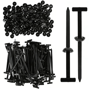 أربطة كابلات من النايلون ذاتية القفل عبر الحدود مع مشبك ربط عالمي من النايلون - Product Image 1