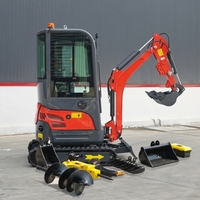Mini Excavator 1.5 Ton Gratis Ongkir, Mesin EPA/EURO 5, Crawler Digger, Alat Berat Pertanian, Excavator Kecil Baru