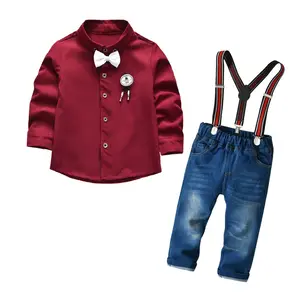 China Wholesale Factory Price Latest Design Boy服Kids Wear 3個Baby服1-7Y 20V012