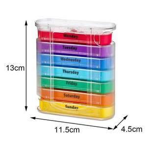 Organizador de Pastillas de Diseño Personalizado, Dispensador de Medicamentos de Plástico, Pastillero Semanal de 7 Días con 28 Compartimentos para el Hogar y Viajes - Product Image 2