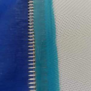 Yüksek Kaliteli %100 <span class=keywords><strong>Polyester</strong></span> Düz Dokuma Kare Delikli Örgülü Konveyör Bandı Mavi ve Beyaz Izgaralı Bant Filtre Pres Bezi - Product Image 3