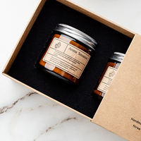 Velas aromáticas de cera de soja de 100g hechas a mano, tarro de cristal, etiqueta privada para el Día de San Valentín, fragancia de aceite esencial de boda de Acción de Gracias