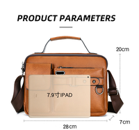 Sac Messager en Cuir PU Véritable avec Logo Personnalisé pour Ordinateur Portable Hommes, Sac à Bandoulière d'Affaires Grande Capacité Étanche