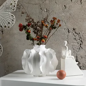 Merlin Living Handmade Vase Benutzer definierte Prise Blume Handwerk Keramik Vase Dekoration Hochzeits vase Chaozhou Keramik Fabrik Großhandel