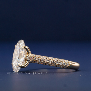 Anillo Solitario de Diamante Cultivado en Laboratorio de Oro de 14K para Mujer, Anillo de Compromiso de Lujo con una Sola Piedra, Proveedor de Joyería Fina - Product Image 3