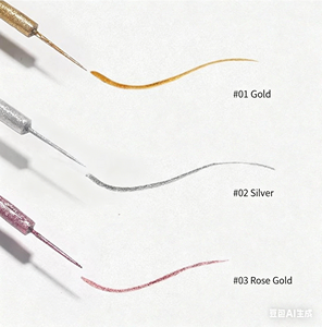 Kit de Nail Art UV Personnalisé OEM/ODM en Gros – <span class=keywords><strong>Vernis</strong></span> Liner Métallique UV Or et Argent, Gel Pigmenté Chrome, Marque Privée, <span class=keywords><strong>Sans</strong></span> Odeur - Product Image 4