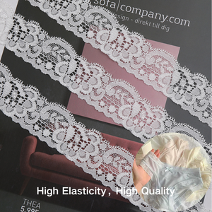 XHJ56009 Ruban de <span class=keywords><strong>dentelle</strong></span> élastique en stock d'usine, matériaux de garniture pour cils, pour accessoires de cheveux de mariage et lingerie, <span class=keywords><strong>dentelle</strong></span> élastique - Product Image 3