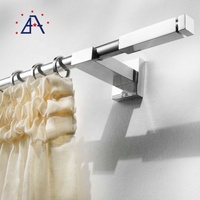 Tringles à rideaux de douche en aluminium de bonne qualité pour fenêtres de 66 à 144