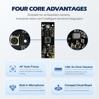 Module de caméra USB 2560*1440 avec autofocus, microphone, objectif grand angle USB2.0, carte PCB, webcam USB 2K QHD PCBA