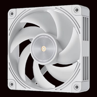 Refroidisseur d'eau COOLLEO N28-W15 120mm Ventilateur de refroidissement CPU Blanc 4 broches PWM Ventilateur de boîtier d'ordinateur Refroidissement du processeur