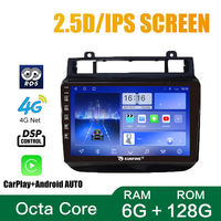 Radio para Auto con Sistema Android, Navegación GPS, Octa-Core, Doble DIN, Pantalla de 9 Pulgadas, para VW Touareg 2011-2017