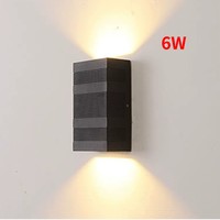 Promotion : Applique murale LED 6W 6000K moderne, étanche, à angle réglable, bande longue, base en aluminium, Ra80, AC85-265V, pour jardin