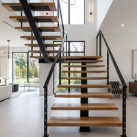 Escalier flottant à monopoutre au prix d'usine pour combles commerciaux et espaces industriels – Escaliers en bois et acier