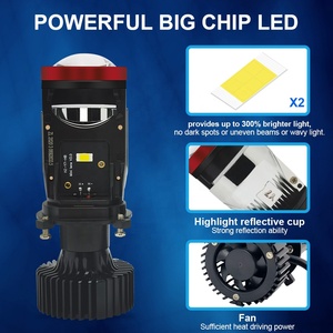 Foco Faro Delantero Mini <span class=keywords><strong>Bi</strong></span> LED Y7D H4 Sunshiny de Gran Venta Estilo Proyector Láser 12V H1 H7 H11 9005 HB3 HB4 6000K 10000LM 50000 Horas CE RoHS - Product Image 5