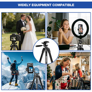 Travel Adjustable <strong>Tripod</strong> Cell Phone <strong>Tripod</strong> High Quality Aluminum Customized Logo Light Camera Smart Phone <strong>Tripod</strong> Stand - Product Image 5