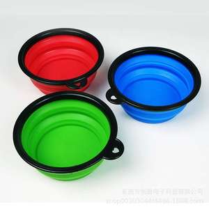 Ciotola in Silicone per animali domestici portatile da viaggio in Silicone pieghevole da viaggio con gancio per acqua potabile per animali domestici - Product Image 2