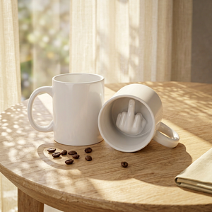 L up Yours Coffee <strong>Mug</strong> 350ml Funny <strong>Middle</strong> <strong>Finger</strong> Cups Ceramic <strong>Mugs</strong> with bottom <strong>Finger</strong> for Coffee Tea Milk - Product Image 6