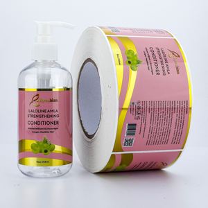 ฉลากแชมพูและครีมนวดผม Byenblan Laloline Amla Strengthening ขนาด 8 ออนซ์ 250 มล. กาวกันน้ำ รูปทรงสี่เหลี่ยมผืนผ้า วัสดุ PET แบบม้วน - Product Image 4