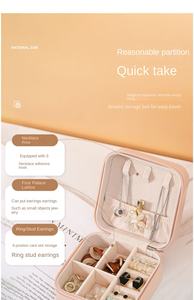 Estuche Organizador de Joyas Portátil Mini al por Mayor, Caja de Almacenamiento de Viaje de Cuero para Exhibición de Aretes, Collares y Anillos - Product Image 5