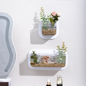 Creative <strong>Art</strong> Deco Rectangular <strong>Wall</strong>-Mounted PET Plastic Multifunctional Storage Box <strong>Wall</strong> Vase Living Room Decor - Product Image 3
