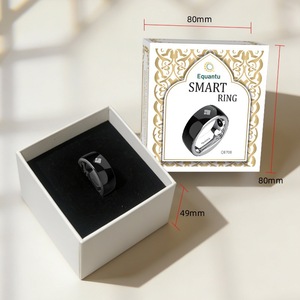 แหวนอัจฉริยะ Equantu Smart Ring QB708 สแตนเลสสตีล พร้อมหน้าจอแสดงเวลาและตัวตั้งเวลาแบบสั่น สำหรับผู้ชายและผู้หญิง - Product Image 1