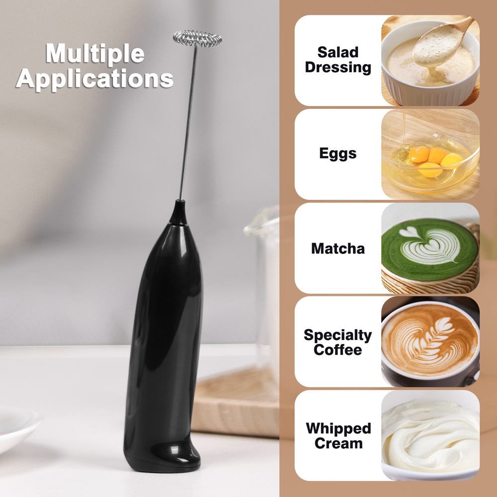 Zootealy Mousseur à Lait Électrique Automatique pour Café Matcha Fouets en Acier Inoxydable Mousseur Batteur à Œufs Mini Mixeur de Boissons Zootealy Mousseur à Lait Électrique Automatique pour Café Matcha Fouets en Acier Inoxydable Mousseur Batteur à Œufs Mini Mixeur de Boissons