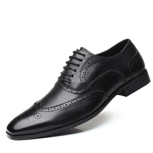 Chaussures en cuir rétro classiques pour hommes, chaussures plates en cuir pour le bureau, chaussures plates pour hommes, chaussures de mariage et de fête, taille européenne 38-48 - Product Image 2
