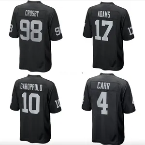 Best Quality #98 CRO'SBY #17 ADAMS #10 GAROPPOLO #4 CARR Stitch American Football Jersey