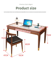 Grand bureau d'ordinateur minimaliste Boardoffice, le bureau en dalle de roche est résistant à la saleté et facile à nettoyer, adapté à une utilisation au bureau.