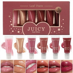 Leaf Poem – Ensemble de 6 gloss à lèvres effet miroir hydratant et repulpant, huile à lèvres scintillante longue tenue pour des lèvres plus pulpeuses - Product Image 1