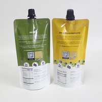 Poches à Bec Verseur Personnalisées Grandes pour Boissons, Sacs Mylar Design Postal, Emballage Liquide Compostable pour Jus