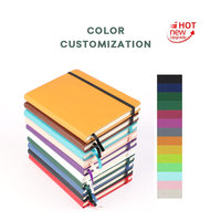 Carnet à couverture rigide en cuir PU souple format A5, ruban élastique personnalisé couleur sublimée, best-seller