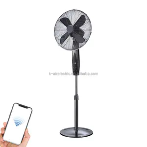 Retro Silent High Speed Ac 16Inch Big Electric Oscillating Energy-Saving Remote Control Stand Fan