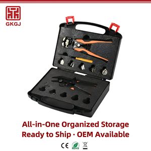 Kit d'outils de sertissage à <span class=keywords><strong>cliquet</strong></span> universel manuel, dénudeur de fils automatique, 10 matrices interchangeables, bornes électriques OEM - Product Image 5