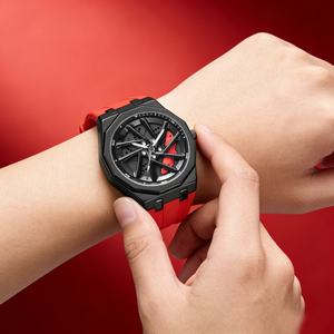 Orologio da Polso 3D con Ruota Girevole, Impermeabile, di Lusso, al Quarzo, per <span class=keywords><strong>Uomo</strong></span>, con Cinturino in Silicone - Product Image 2