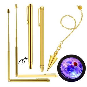 Zwei 99,9% versenkbare faltbare, drachen förmige Wünschelruten-Wahrsagungs stäbe aus reinem Kupfer, runde Kupfers tangen, Kupfer material - Product Image 4