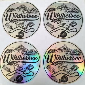 Bán buôn vòng ba chiều nhãn in logo chết cắt Holographic cap Sticker tùy chỉnh hat dán - Product Image 6