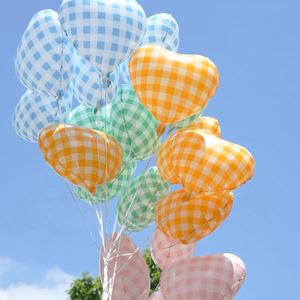 18 pouces en forme de coeur grille aluminium <span class=keywords><strong>film</strong></span> ballons mariage anniversaire photographie fête décoration Plaid amour feuille ballons - Product Image 2