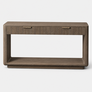 <span class=keywords><strong>Console</strong></span> en bois massif unique avec 2 tiroirs à fermeture douce, faite à la main, pour l'aménagement intérieur de maisons et villas - Product Image 5