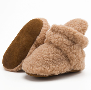 <span class=keywords><strong>Botte</strong></span> d'hiver chaude <span class=keywords><strong>Sherpa</strong></span> pour bébé en fourrure pelucheuse Toddler Kids Indoor Baby Short Boot for 13cm - Product Image 2