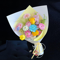 Carta Kraft Spessa Bicolore per Confezionamento Floreale, Resistente, per Bouquet e Forniture Artistiche, Vendita all'Ingrosso