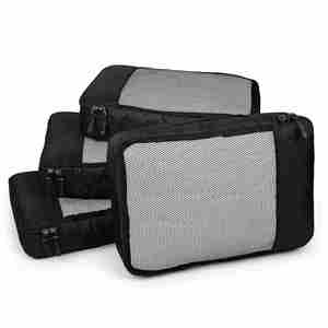 4 Pcs Set Zip Extra Large Space <b>Suitcase</b> for Travel Waterproof Portable Packing Cubes Compression - Product Image 3