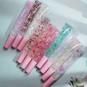 Waterdichte Leveranciers Lipgloss Glitter Veganistisch Private Label Lipgloss Nude Squeeze Tube Glanzende Lipgloss