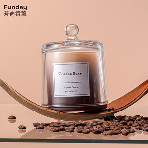 Bougie parfumée de haute qualité au parfum agréable, avec cloche dorée et dégradé de couleurs Dopamine, idéale pour mariage, fête de mi-automne, anniversaire ou comme souvenir. - Product Image 1