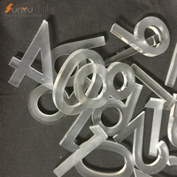 Sunyu gros plexiglas transparent personnalisé numéro alphabet lettre acrylique lettre